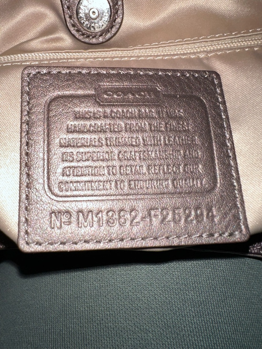 Coach Campbell Signature Metallic Belle Carryall shoulder bag - Picture 16 of 16